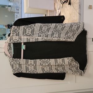 NWT Maurices Black & White Cardigan Size XS